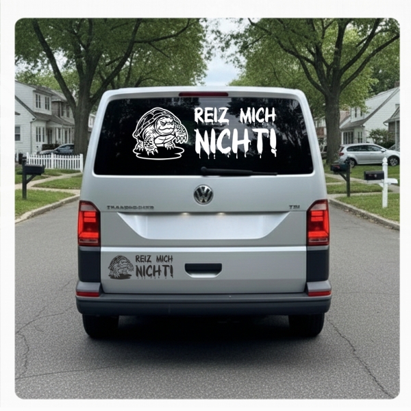 Reiz mich nicht! Autoaufkleber Schildkröte Turtle Sticker Aufkleber A4274